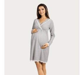 Lupoline Voedingsjurk  Grey lange mouw Lupoline Voedingsjurk  Grey lange mouw