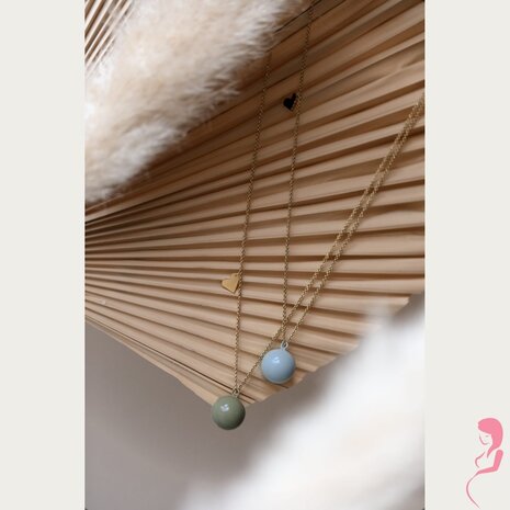 Proud MaMa Zwangerschapsketting Babybel Feline taupe goud kleurige ketting Proud MaMa Zwangerschapsketting Babybel Feline taupe goud kleurige ketting