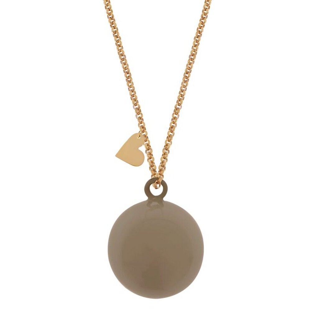 Proud MaMa Zwangerschapsketting Babybel Feline taupe goud kleurige ketting Proud MaMa Zwangerschapsketting Babybel Feline taupe goud kleurige ketting