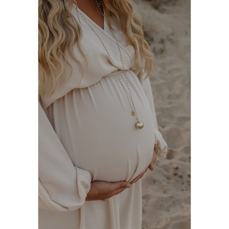 Proud MaMa Zwangerschapsketting Ballchain Babybel Willow  heart Proud MaMa Zwangerschapsketting Ballchain Babybel Willow  heart