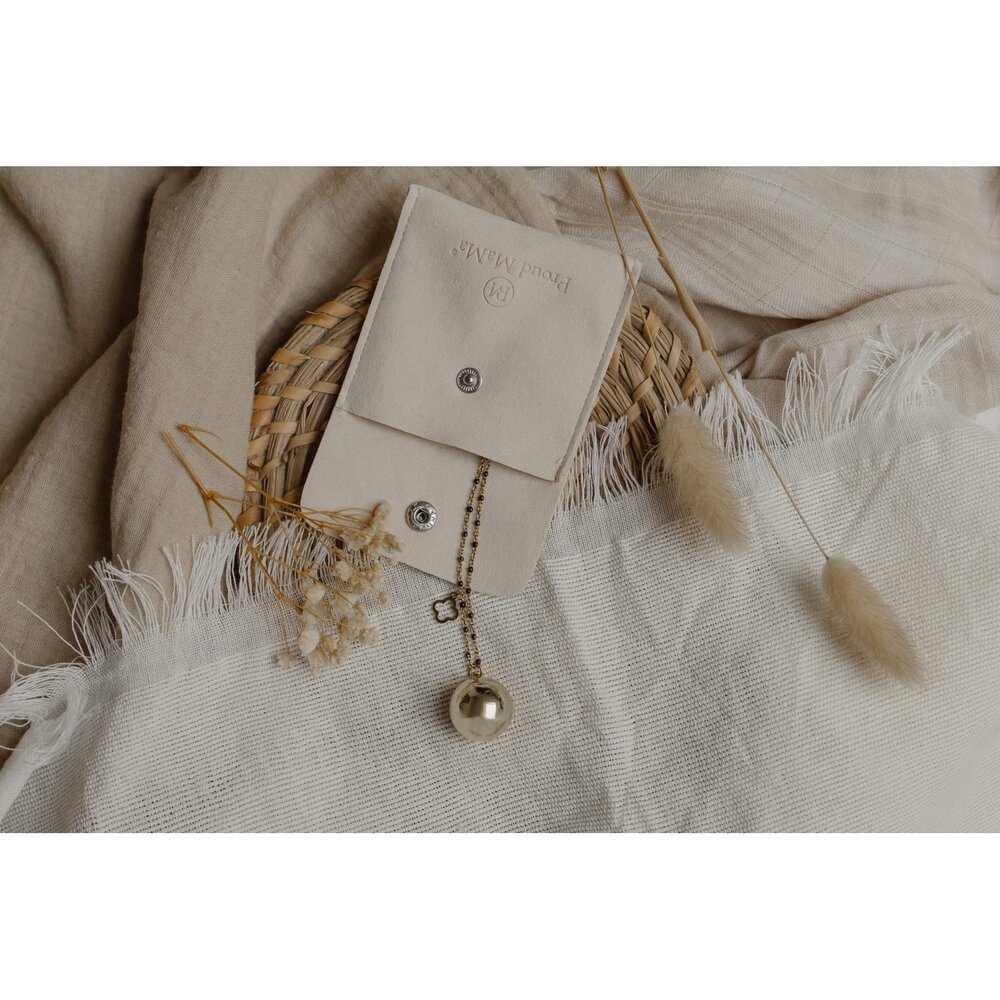 Proud MaMa Zwangerschapsketting Ballchain Babybel Willow  heart Proud MaMa Zwangerschapsketting Ballchain Babybel Willow  heart