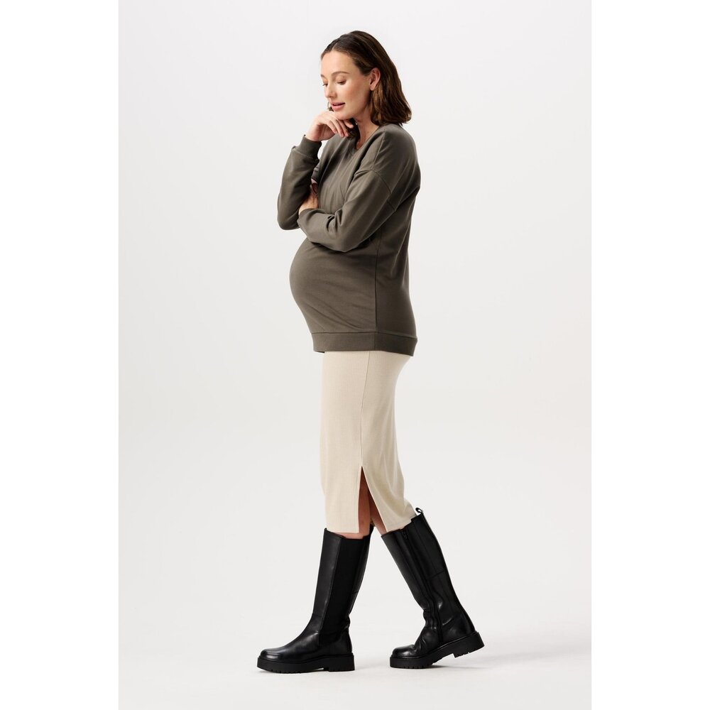 Noppies Zwangerschapsrok Vija  Rib Light Sand Noppies Zwangerschapsrok Vija  Rib Light Sand