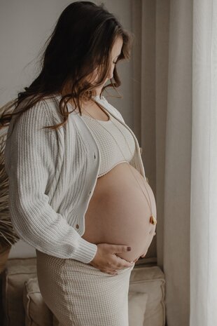 Proud MaMa Zwangerschapsketting Babybel Ketting Mother Linn Rose Quartz Proud MaMa Zwangerschapsketting Babybel Ketting Mother Linn Rose Quartz