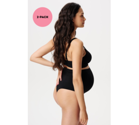 Noppies Naadloze string 2- pack Simi - Black Noppies Naadloze string 2- pack Simi - Black