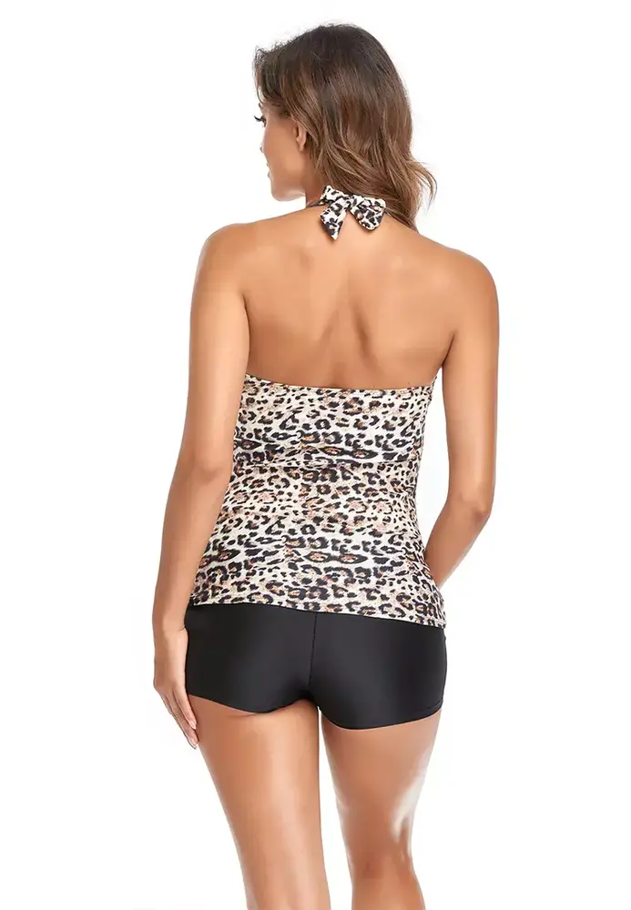 4-Mother ZwangerschapsTankini / PositieTankini Panter Pien 4-Mother ZwangerschapsTankini / PositieTankini Panter Pien