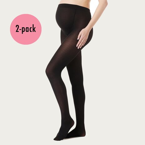 Noppies Zwangerschapspanty Positiepanty 2-Pack 40 Den Zwart