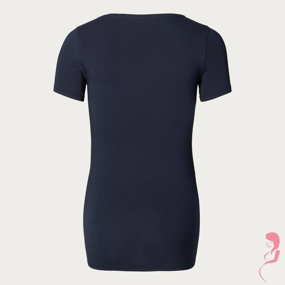 Noppies Zwangerschapsshirt Positieshirt V Hals Amsterdam Korte Mouw Donker Blauw Noppies Zwangerschapsshirt Positieshirt V Hals Amsterdam Korte Mouw Donker Blauw