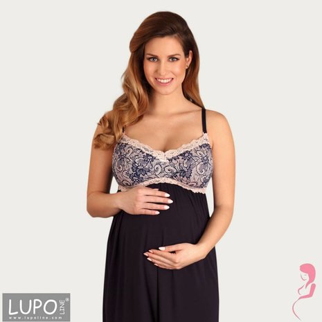 Lupoline Zwangerschapsjurk / Voedingsjurk Romantic Pink