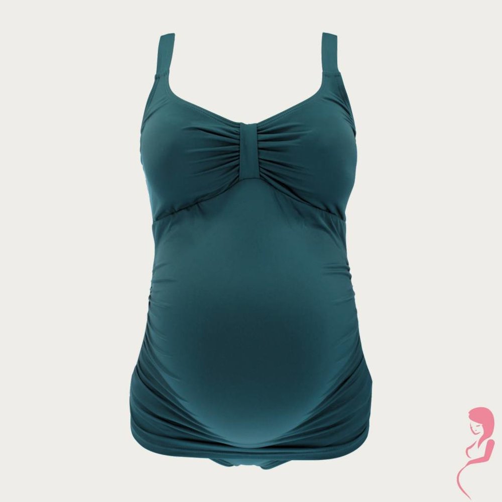 Petit Amour ZwangerschapsTankini Amanda Groen Op en Top Zwanger