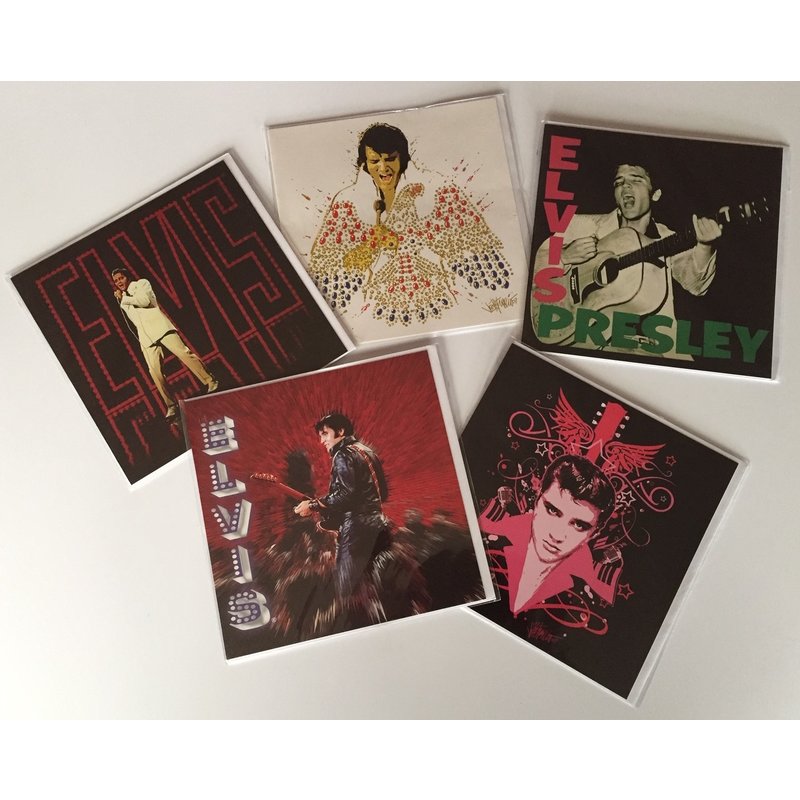 Elvis Greeting Cards - Set Of Twee Pieces