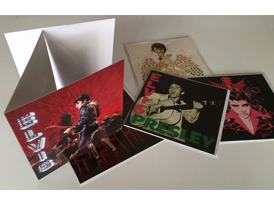 Elvis Greeting Cards - Set Of Twee Pieces