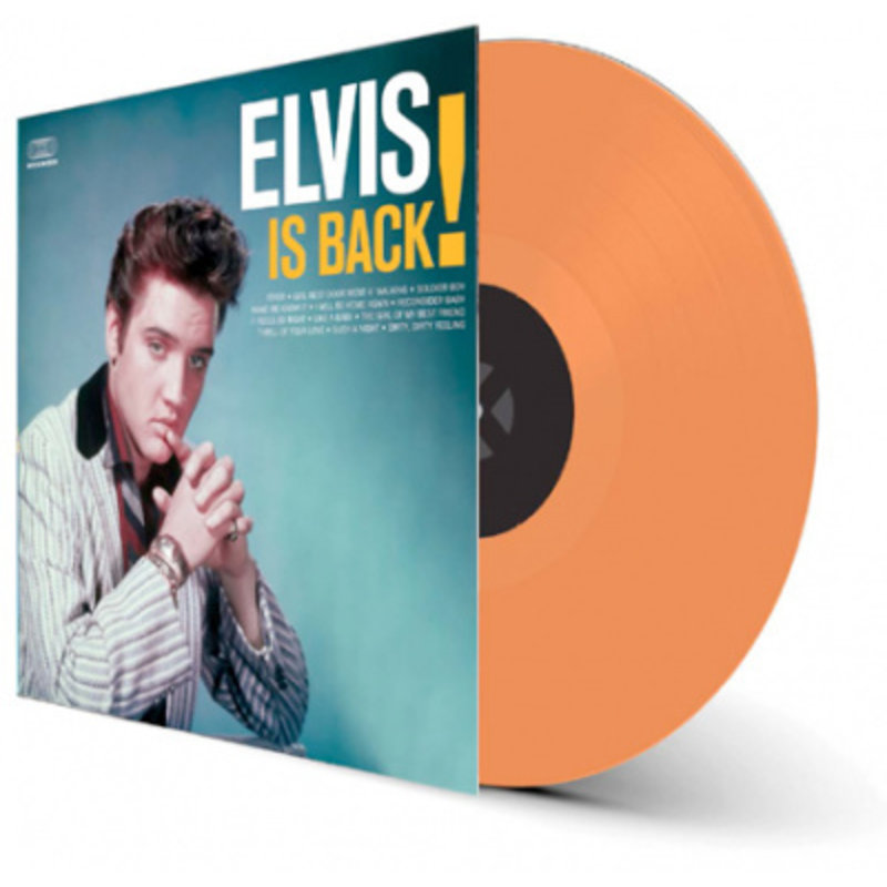 Elvis Is Back! - Alternate Cover Colored Orange Vinyl 33 RPM - Wax Time Label