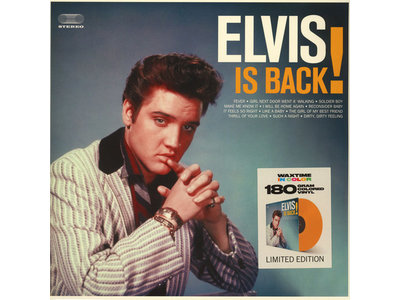 Elvis Is Back! - Alternate Cover Colored Orange Vinyl 33 RPM - Wax Time Label