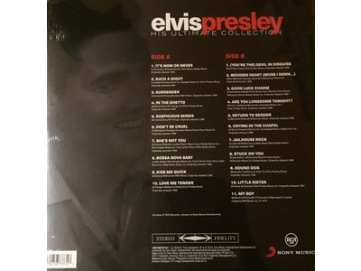 Elvis Presley His Ultimate Collection On Vinyl 33 RPM