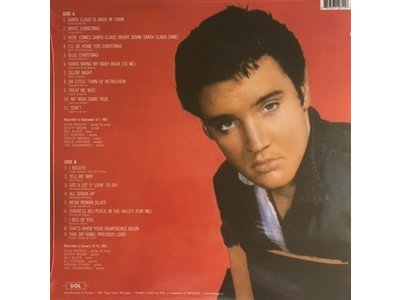 Elvis' Christmas Album On White Vinyl 33RPM - Dol Records Label