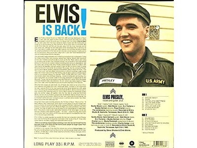 Elvis Is Back! - 33 RPM Vinyl Wax Time Label