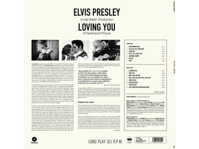 Elvis Presley In Loving You - 33 RPM Vinyl Wax Time Label - Alternate Cover