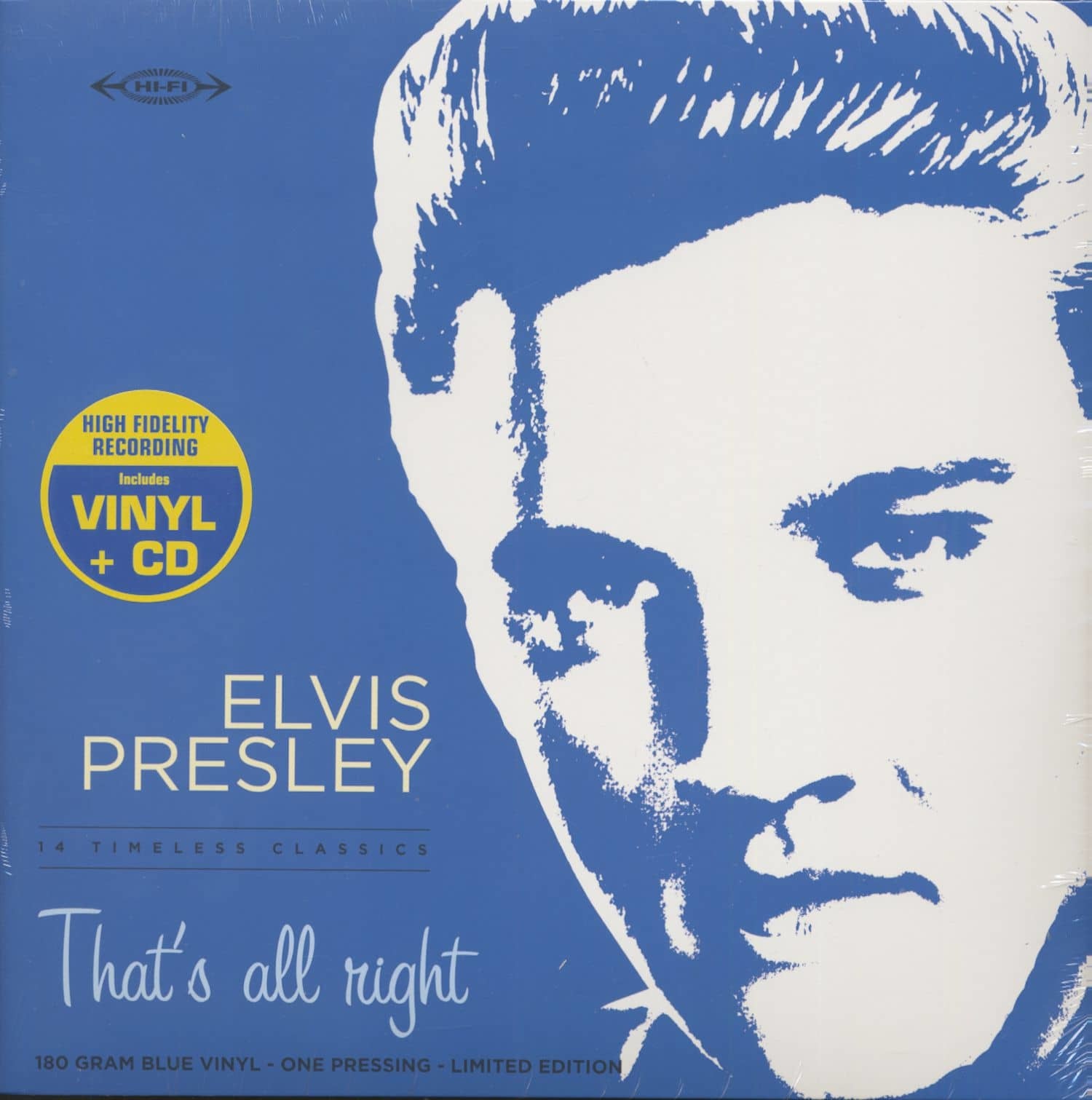 Elvis Presley That S All Right 14 Timeless Classics On Blue Vinyl And Cd Rat Pack Label Shopelvismatters