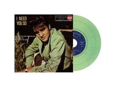 Elvis Presley I Need You So Italian Edition Re-Issue Green Opaque Vinyl
