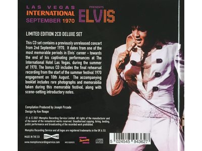 MRS - Las Vegas International Presents Elvis - September 1970 2 CD-Set Deluxe