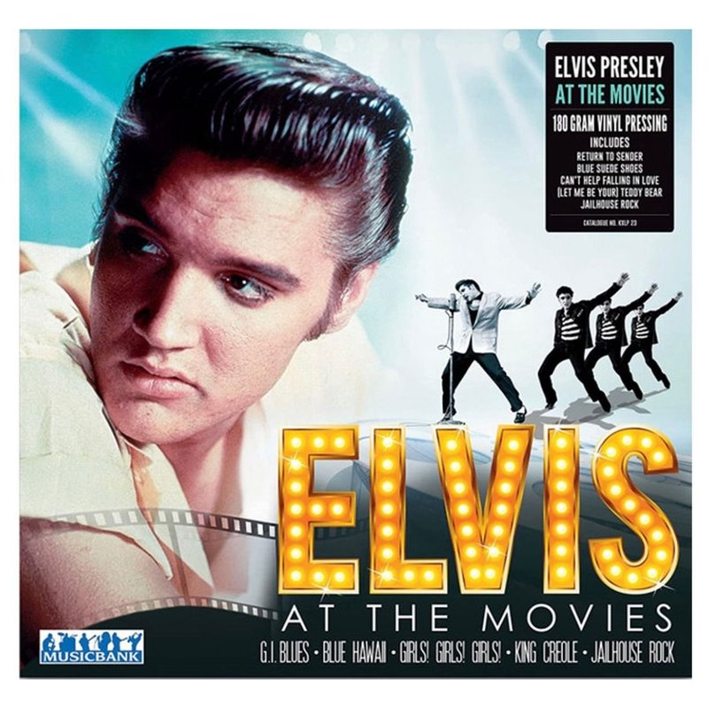 Elvis At The Movies  - 33 RPM Vinyl MusicBank Label