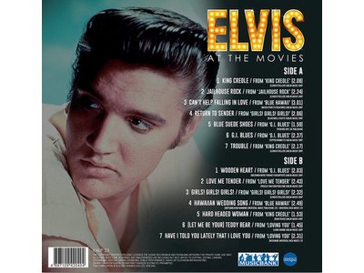 Elvis At The Movies - 33RPM Vinyl MusicBank Label