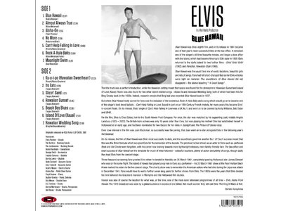 Elvis Presley - Blue Hawaii 33 RPM Colored Vinyl Not Now Music Label