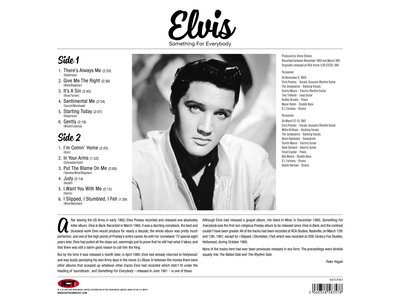 Elvis - Something For Everybody 33 RPM Red Vinyl Not Now Music Label