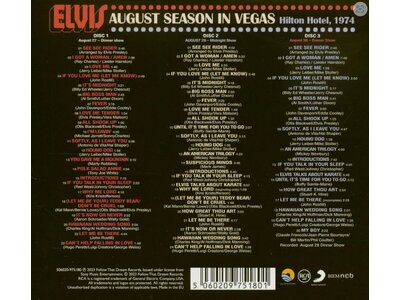 FTD - Elvis August Season In Vegas Hilton Hotel 1974 3 CD-Set