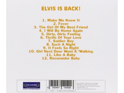Elvis Is Back - Original Recordings On The  Hallmark Label
