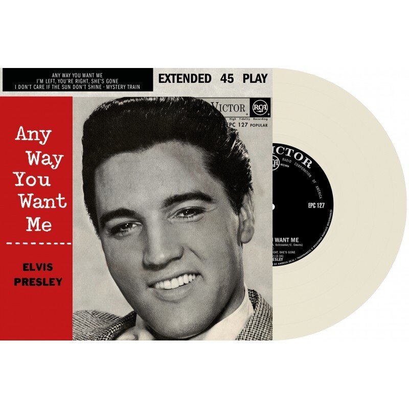 Elvis Presley Any Way You Want Me South Africa Edition Re-Issue Milky Clear Translucent Vinyl EP