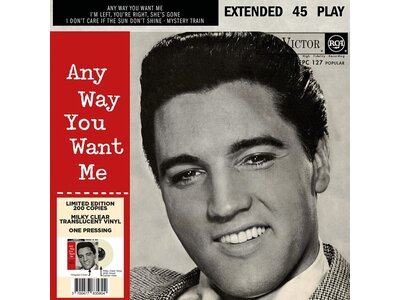 Elvis Presley Any Way You Want Me South Africa Edition Re-Issue Milky Clear Translucent Vinyl EP