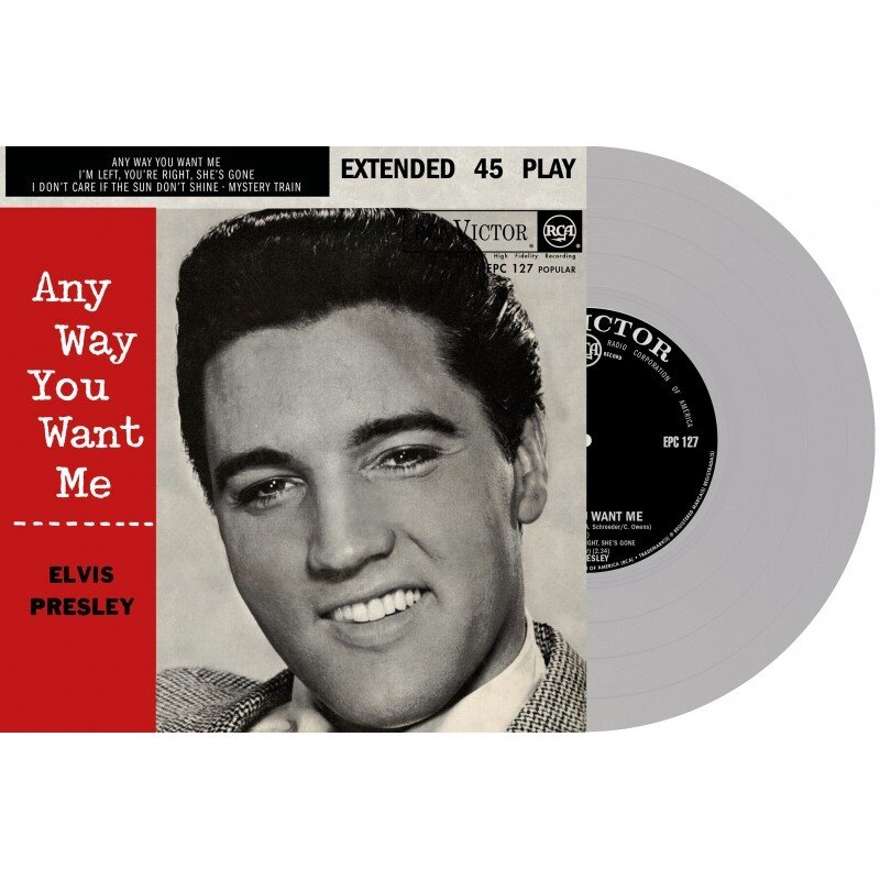 Elvis Presley Any Way You Want Me South Africa Edition Re-Issue Silver Opaque Vinyl EP