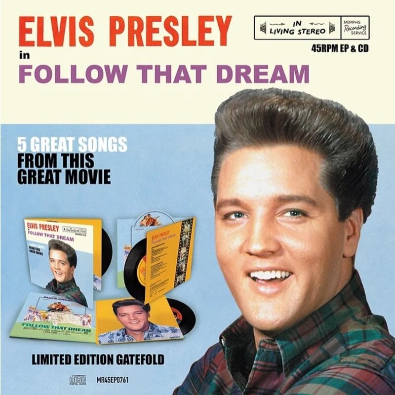 MRS - Elvis Presley In Follow That Dream Gatefold Combi CD & Black Vinyl  EP