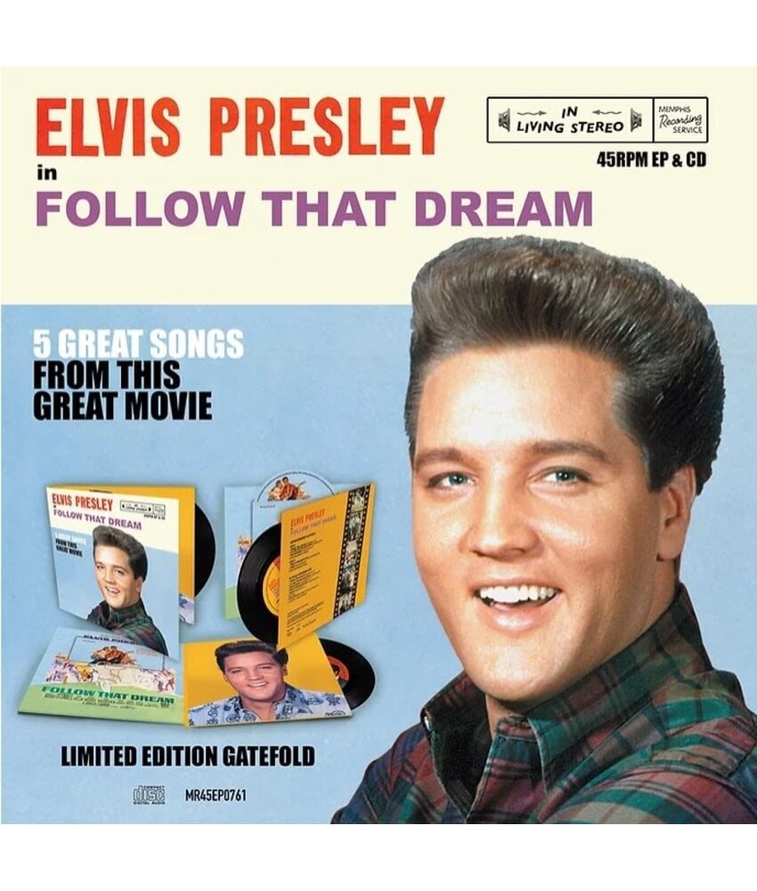 MRS - Elvis Presley In Follow That Dream Gatefold Combi CD & Black Vinyl  EP