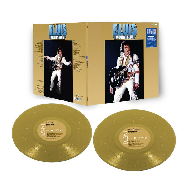 FTD Vinyl - Elvis Moody Blue  2-LP Gold Sparkle Vinyl Edition