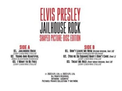 Elvis Presley - Jailhouse Rock Shaped Picture Disc 33 RPM Vinyl VPI Label