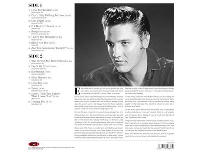Elvis - Love Songs 33 RPM Pink Vinyl Not Now Music Label