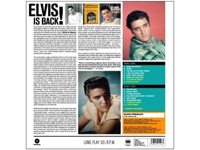 Elvis Is Back! - Alternate Cover Black Vinyl Vinyl 33 RPM - Wax Time Label