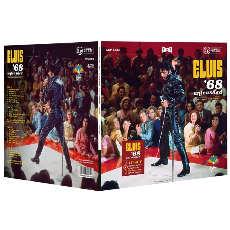 Elvis '68 Unleashed The Legendary Stand Up Shows 2-LP Set On Classic Red Vinyl Reel Trax Label