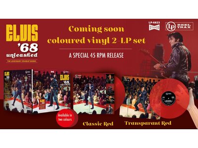 Elvis '68 Unleashed The Legendary Stand Up Shows 2-LP Set On Classic Red Vinyl Reel Trax Label