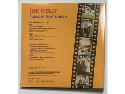 MRS - Elvis Presley In Follow That Dream Gatefold Combi CD & Clear Vinyl EP