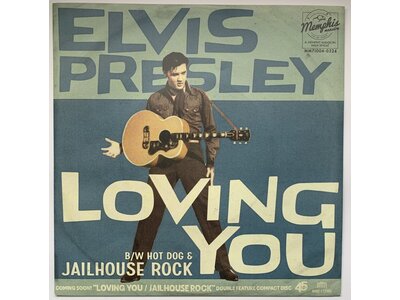 Elvis Presley Loving You - Blue Colored 45 RPM Vinyl Memphis Mansion Label