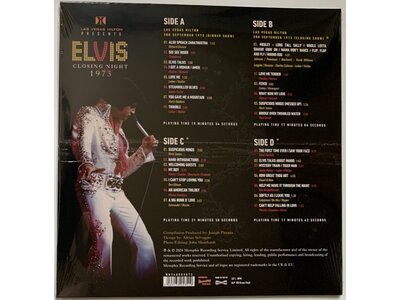 MRS - Las Vegas Hilton Presents Elvis Closing Night 1973 - Black Vinyl 2 LP Set