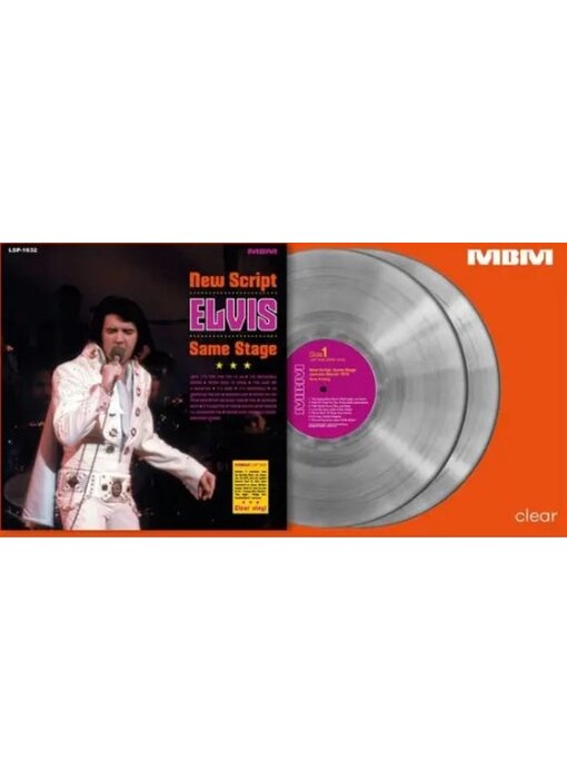 Elvis New Script  Gatefold  2-LP Set Clear Vinyl Milbranch Music Label