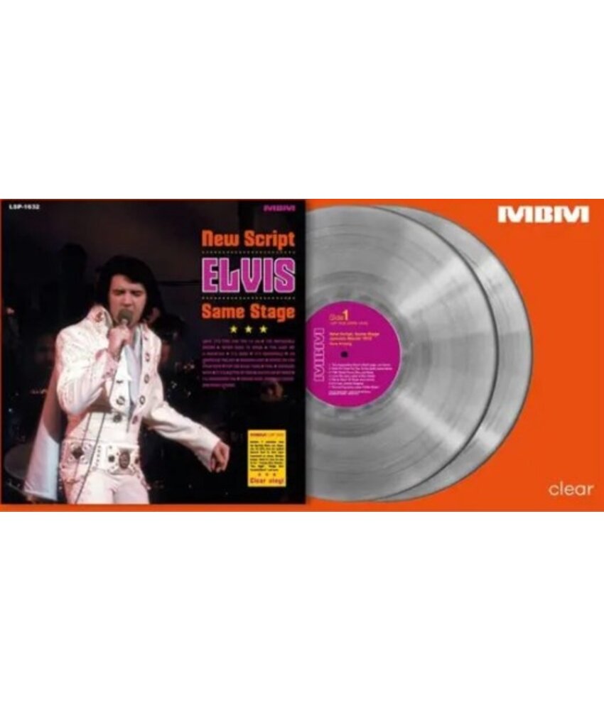 Elvis New Script  Gatefold  2-LP Set Clear Vinyl Milbranch Music Label