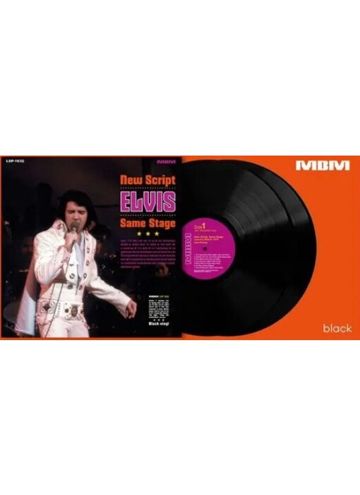 Elvis New Script Gatefold 2-LP Set Black Vinyl Milbranch Music Label
