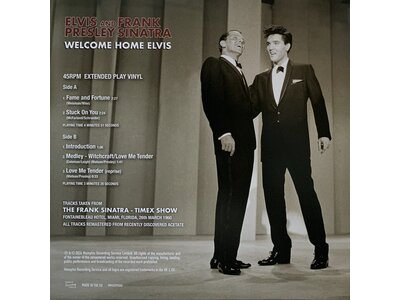MRS - Elvis Presley And Frank Sinatra Welcome Home Elvis Black Vinyl Single Only