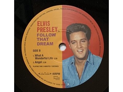 MRS - Elvis Presley In Follow That Dream Black Vinyl  EP