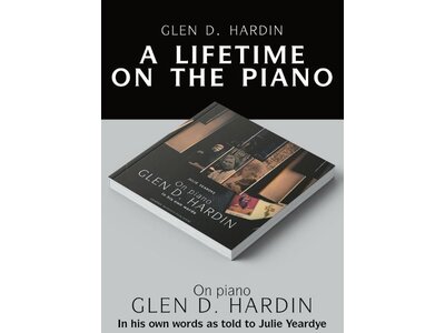 On Piano Glen D. Hardin - Hardcover Limited Edition Book With Pink Vinyl Single